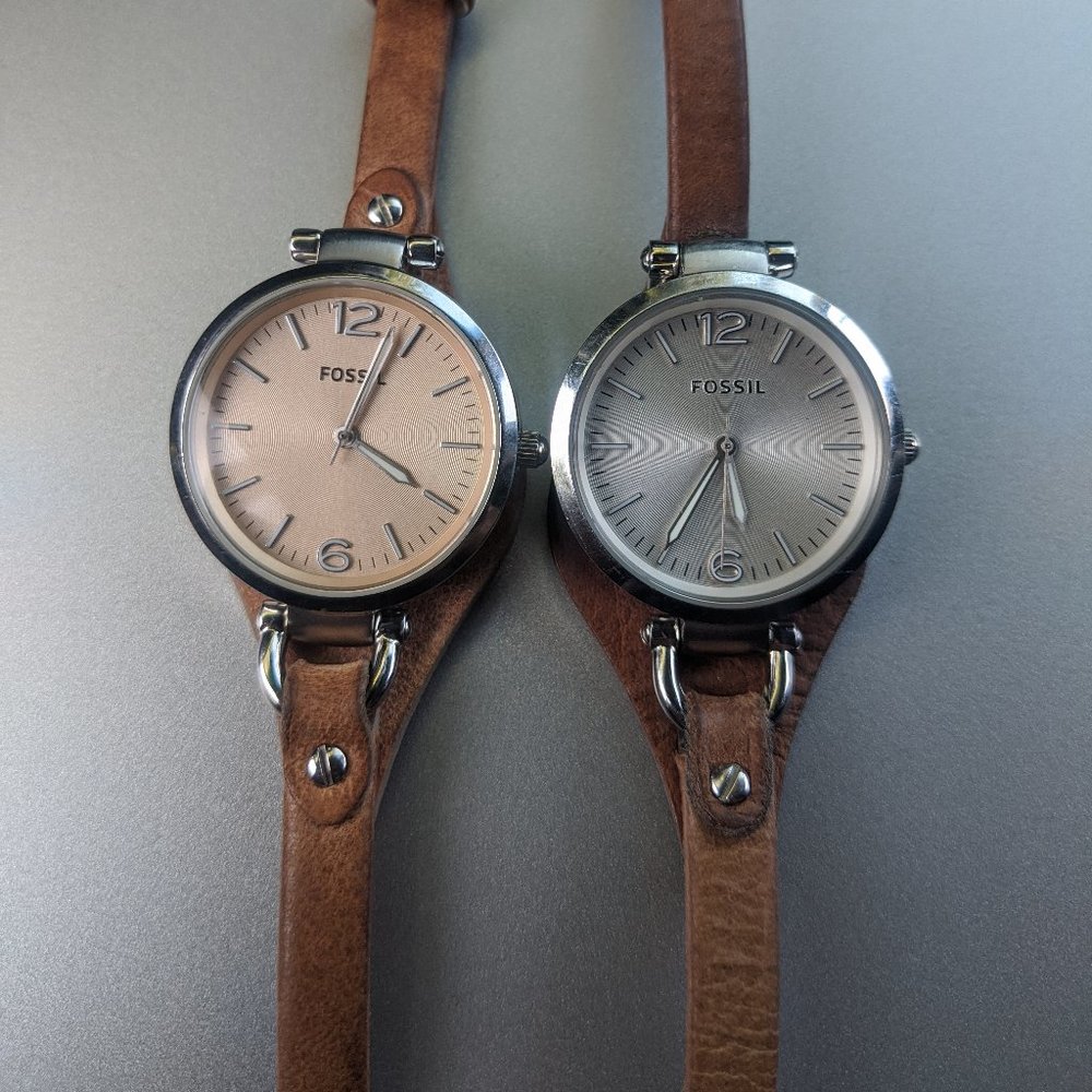 Fossil Women's Georgia ES3060 & ES2830 Brown Watch